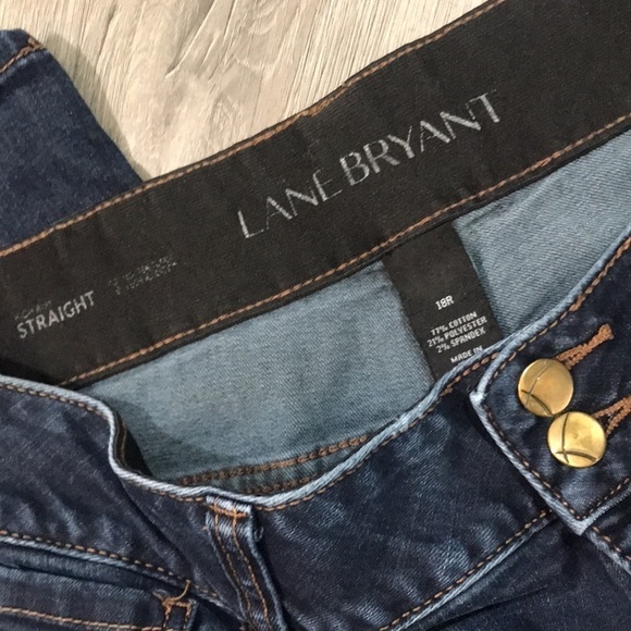 Lane Bryant High Rise Straight Tighter Tummy Technology Medium Wash Jeans - Picture 8 of 11